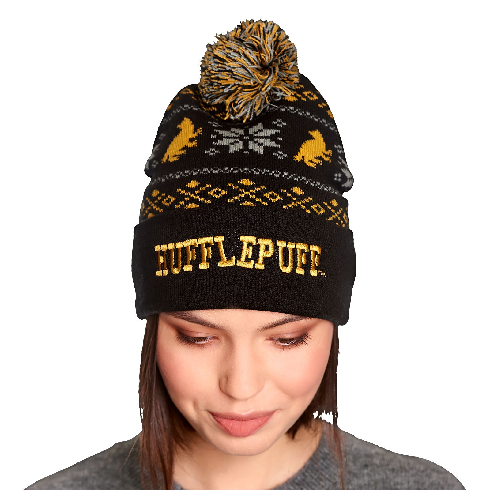 Product image Harry Potter - Hufflepuff Norwegian Hat Black
