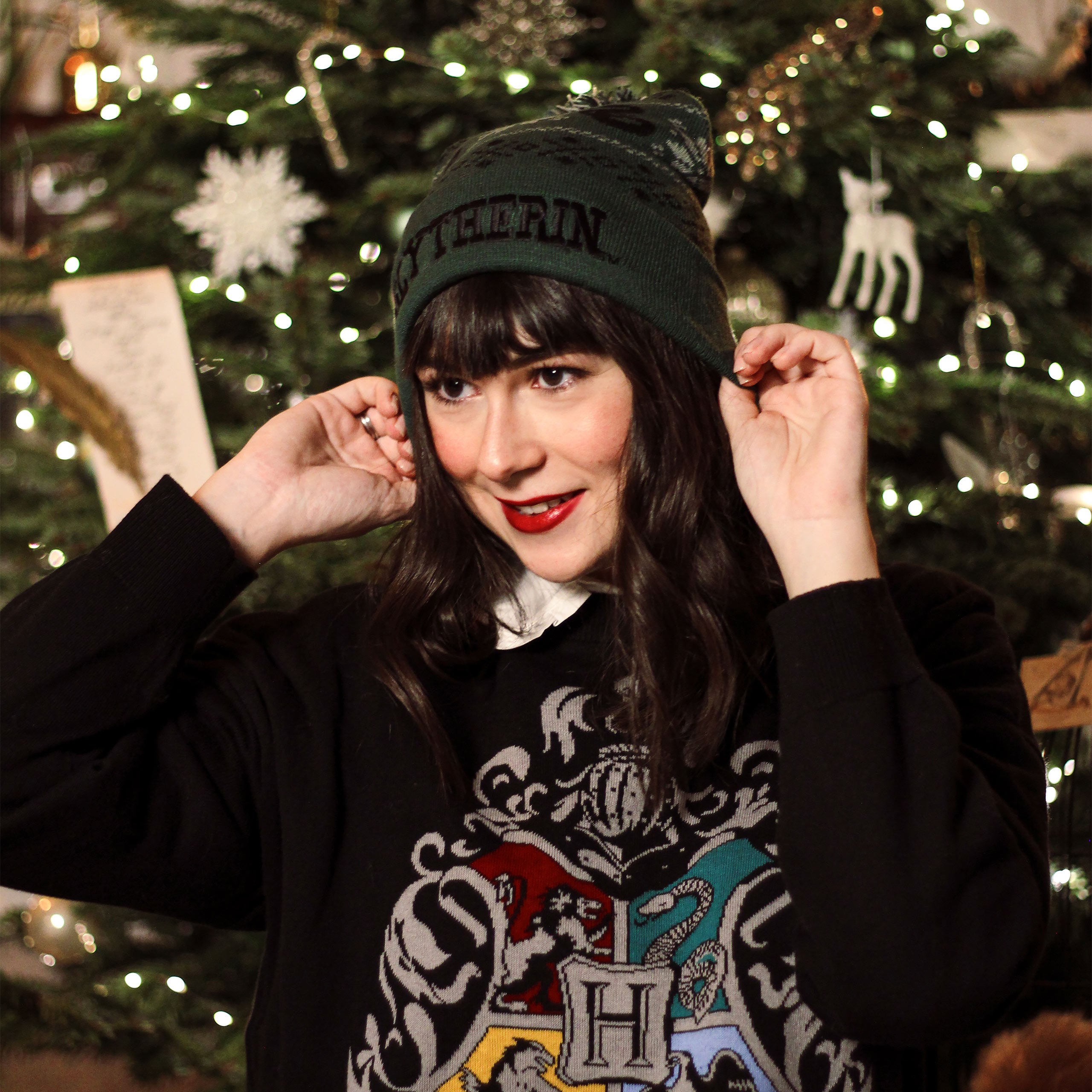 Imagen del producto Harry Potter - Gorro noruego Slytherin verde