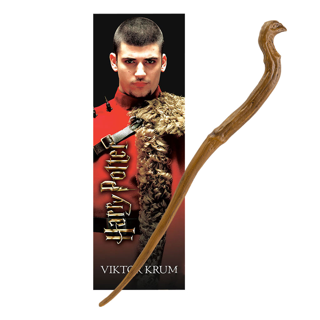 Imagen del producto Varita de Víctor Krum para jóvenes magos con marcador de libro - Harry Potter