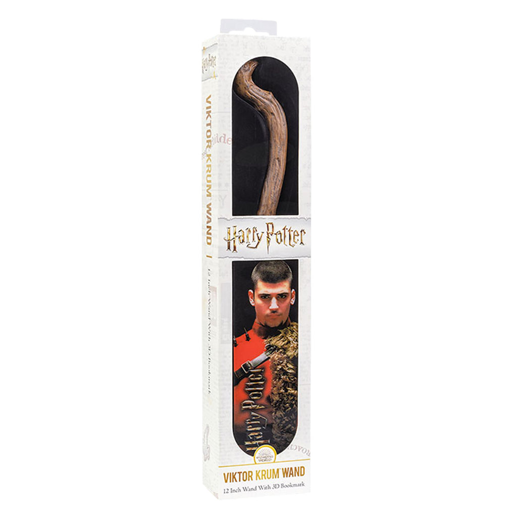 Imagen del producto Varita de Víctor Krum para jóvenes magos con marcador de libro - Harry Potter