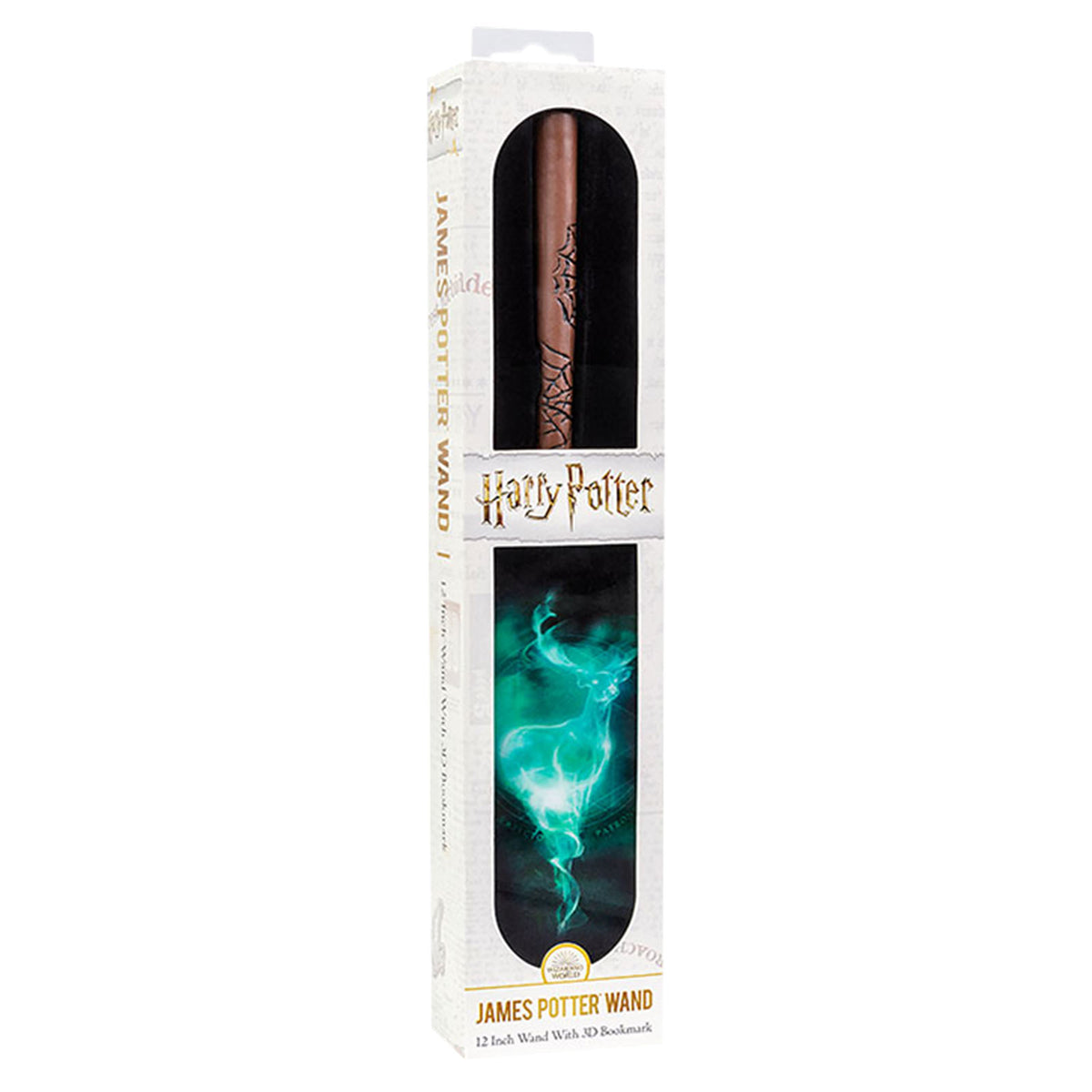 Imagen del producto Varita de James Potter para jóvenes magos con marcador de libros - Harry Potter