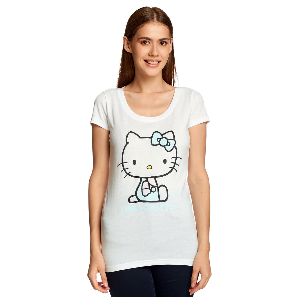 Imagen del producto Hello Kitty - Camiseta Pastel Kitty para mujer blanca