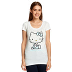 Imagen del producto Hello Kitty - Camiseta Pastel Kitty para mujer blanca