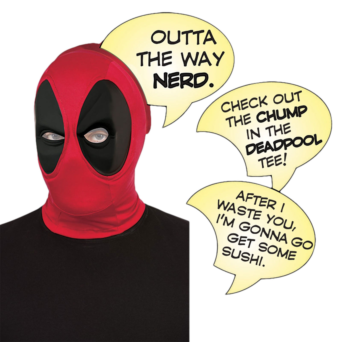 Imagen del producto Deadpool - Máscara con globos de diálogo