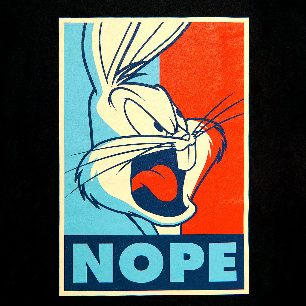 Imagen del producto Looney Tunes - Camiseta negra con póster de Bugs Bunny Nope