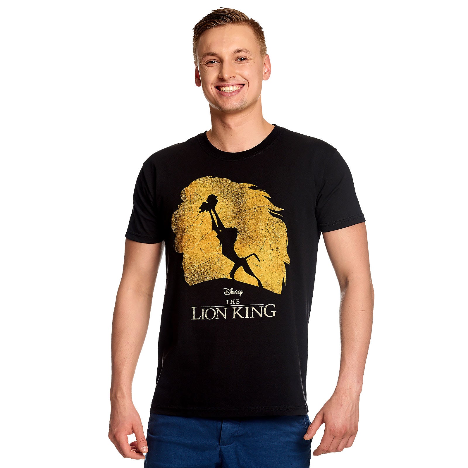 Imagen del producto El Rey León - Camiseta negra de silueta