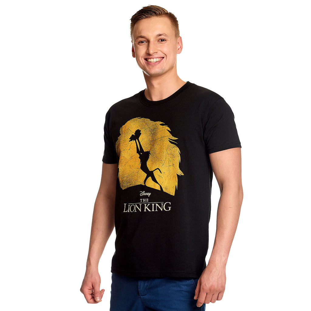 Imagen del producto El Rey León - Camiseta negra de silueta