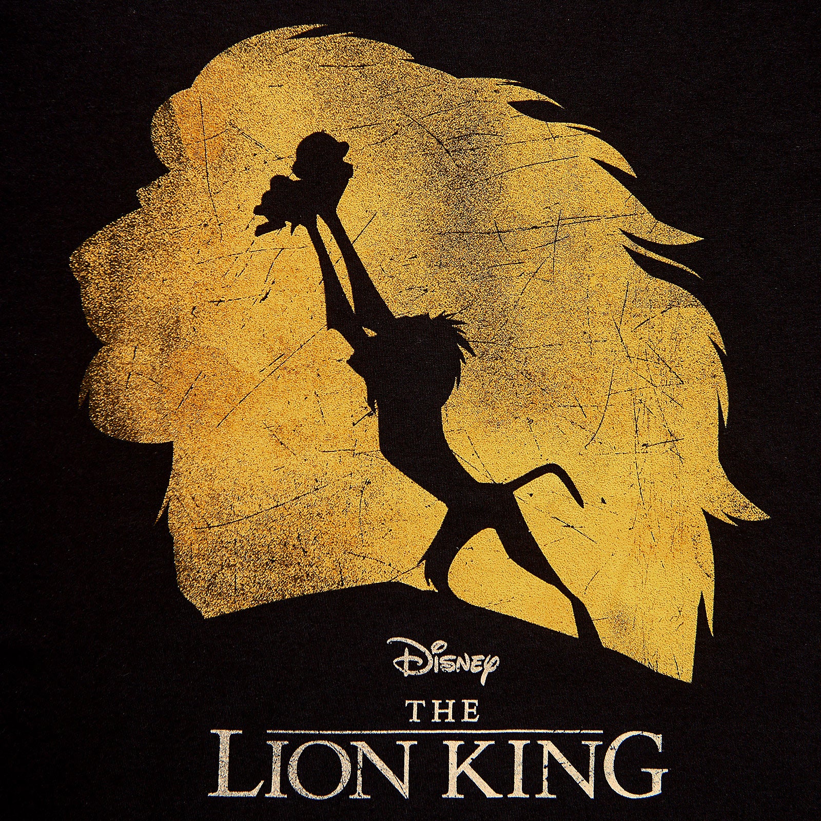 Imagen del producto El Rey León - Camiseta negra de silueta