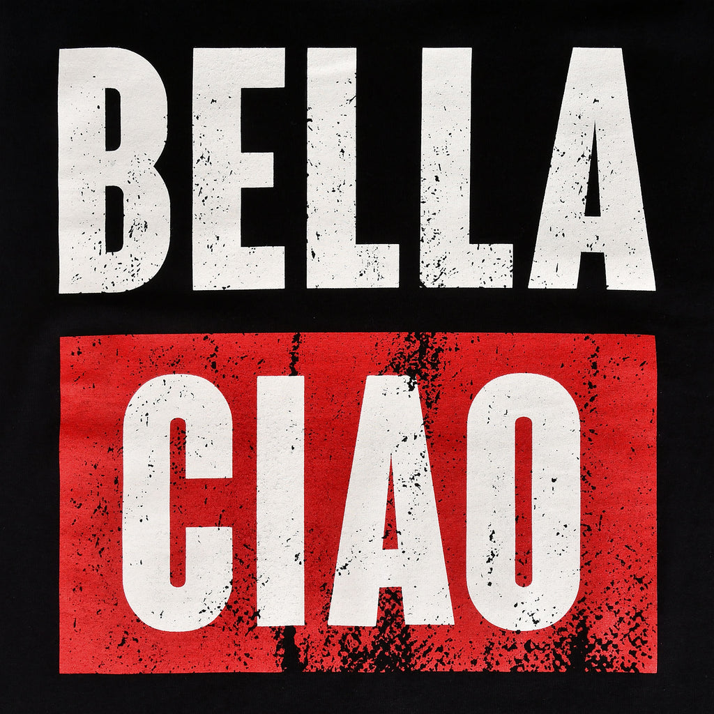Imagen del producto Camiseta Bella Ciao para fans de La Casa de Papel negro