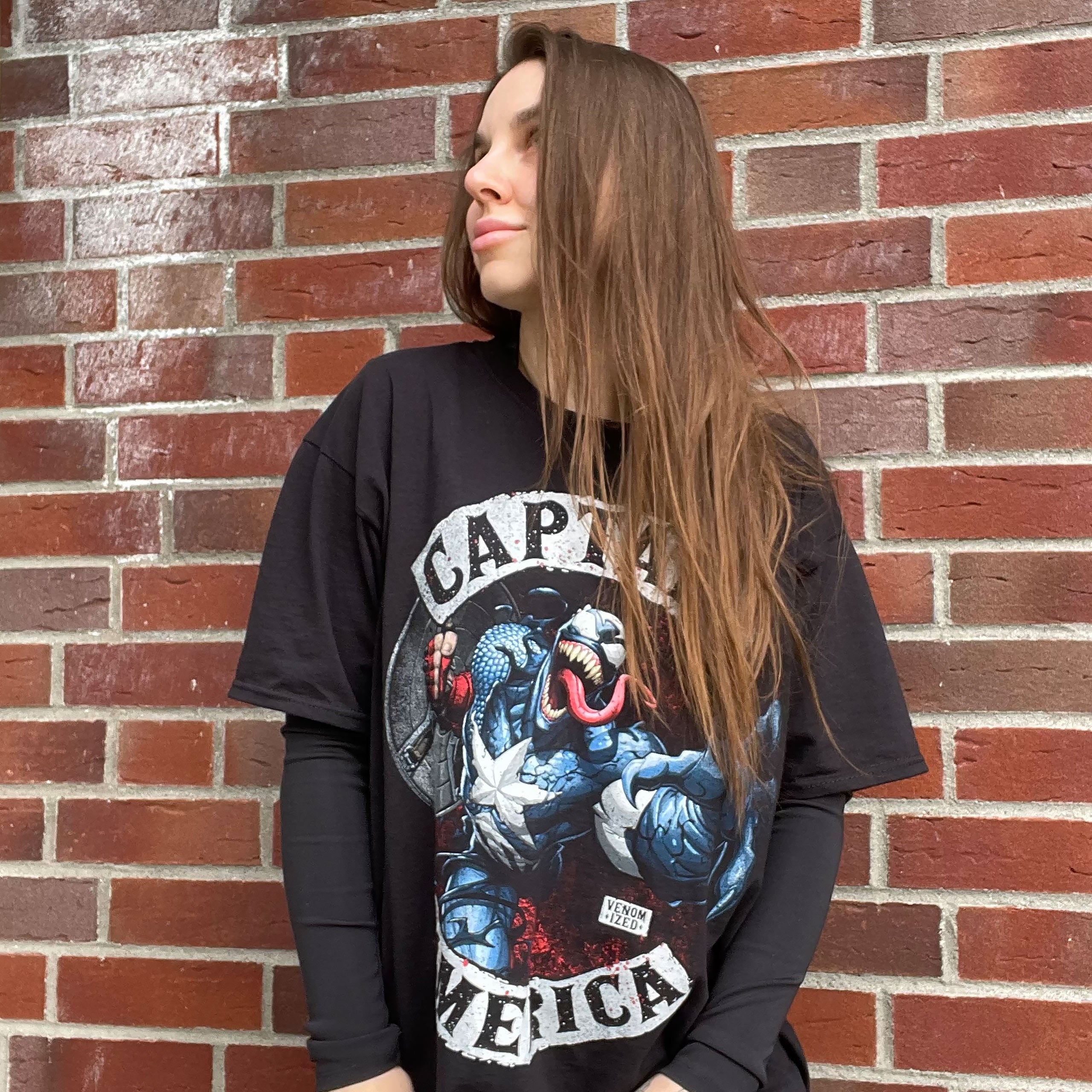 Imagen del producto Captain America - Camiseta Venomizada negra