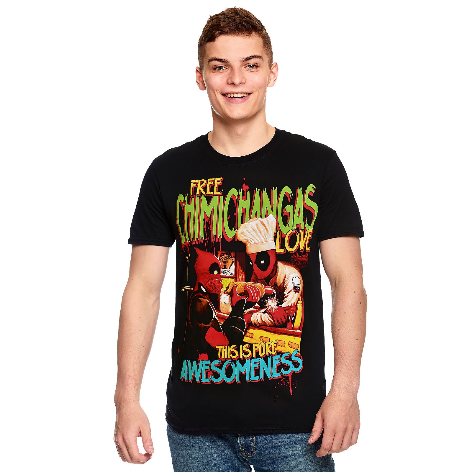 Imagen del producto Deadpool - Camiseta negra de amor a Chimichangas