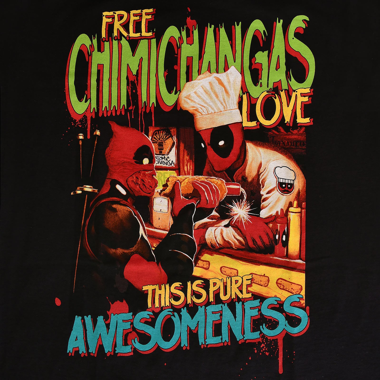 Imagen del producto Deadpool - Camiseta negra de amor a Chimichangas