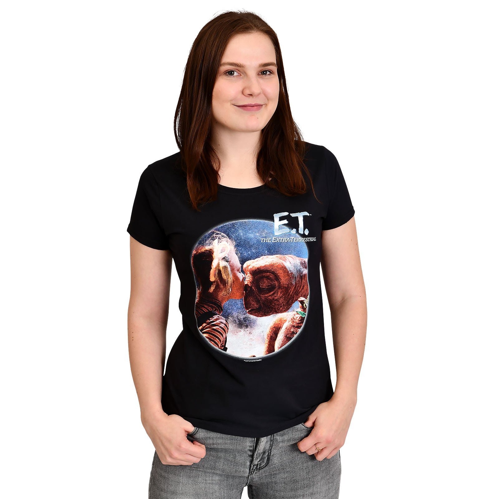 Imagen del producto Camiseta de E.T. y Gertie para mujer, color negro