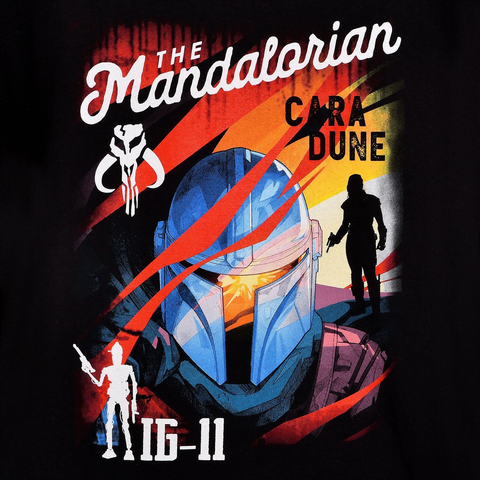 Imagen del producto Camiseta negra de The Mandalorian Hunters - Star Wars
