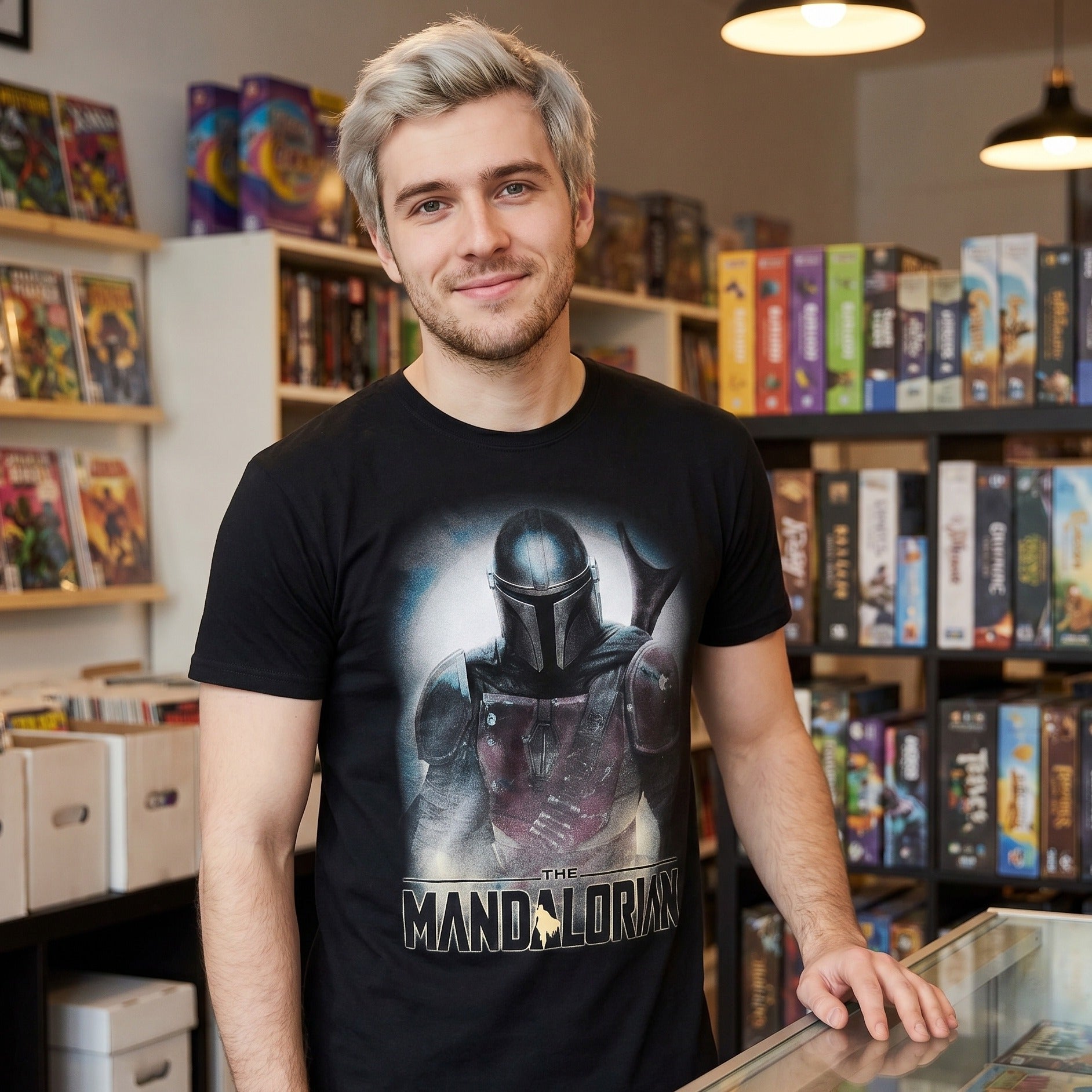 Product image The Mandalorian Fighter T-Shirt black - Star Wars