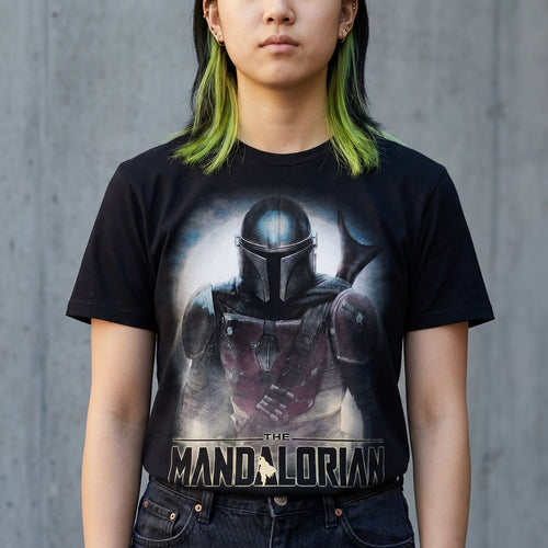Imagen del producto Camiseta negra de The Mandalorian Fighter - Star Wars