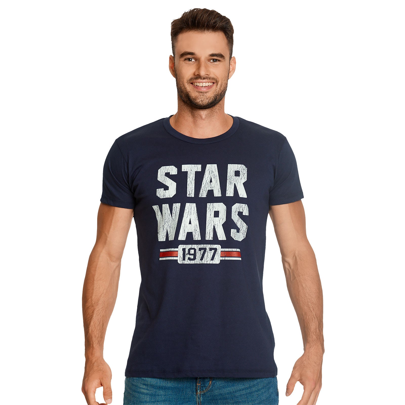 Imagen del producto Camiseta azul de Star Wars de 1977 Distressed