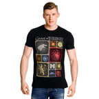 Imagen del producto Juego de Tronos - Camiseta negra con escudos de las casas