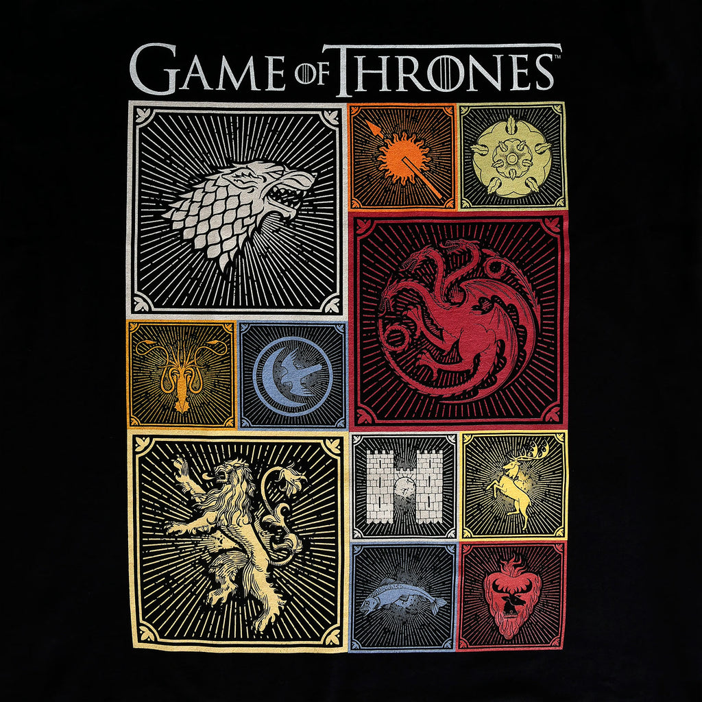 Imagen del producto Juego de Tronos - Camiseta negra con escudos de las casas