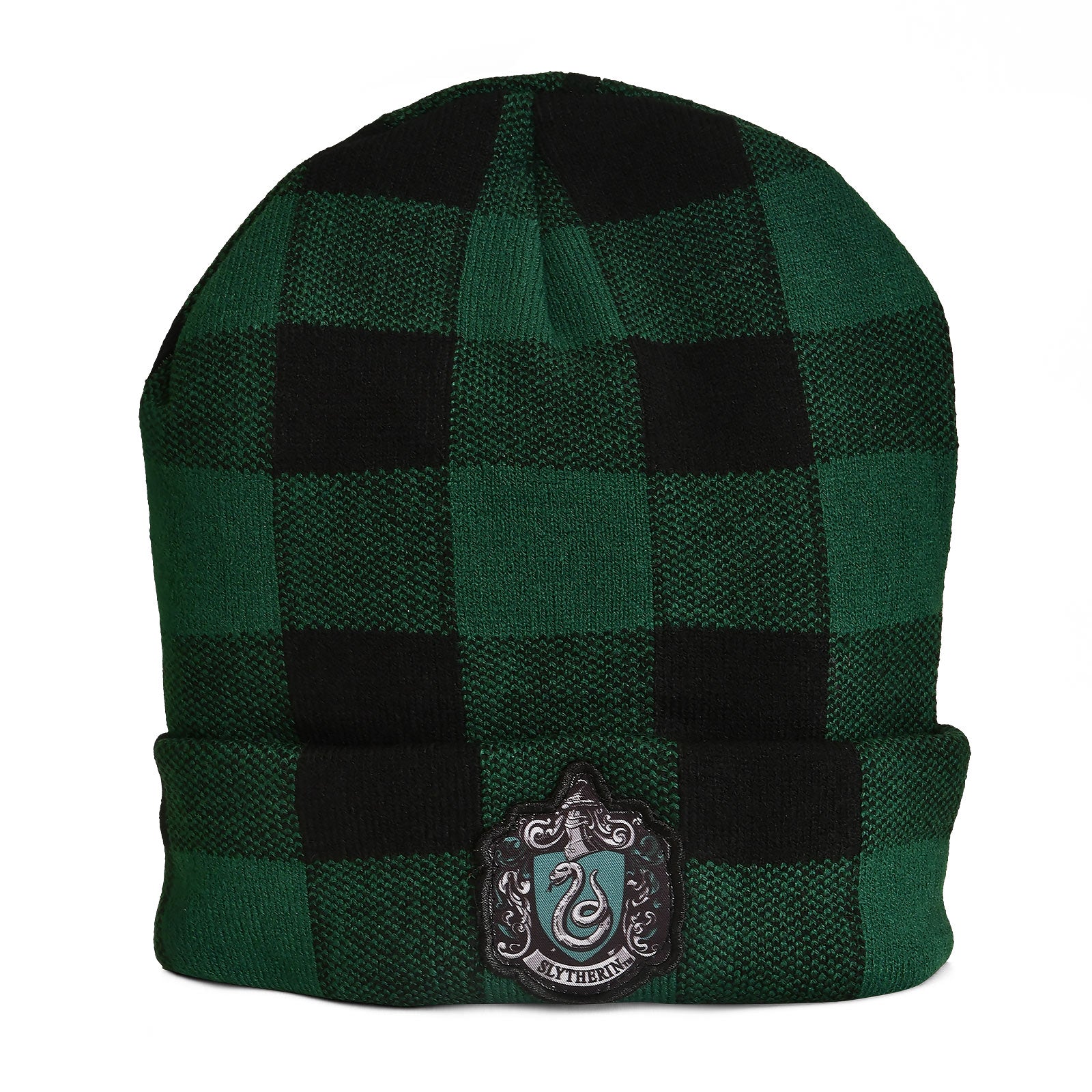 Imagen del producto Harry Potter - Gorro de Cuadros con Escudo de Slytherin