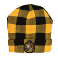 Imagen del producto Harry Potter - Gorro de Cuadros con Escudo de Hufflepuff
