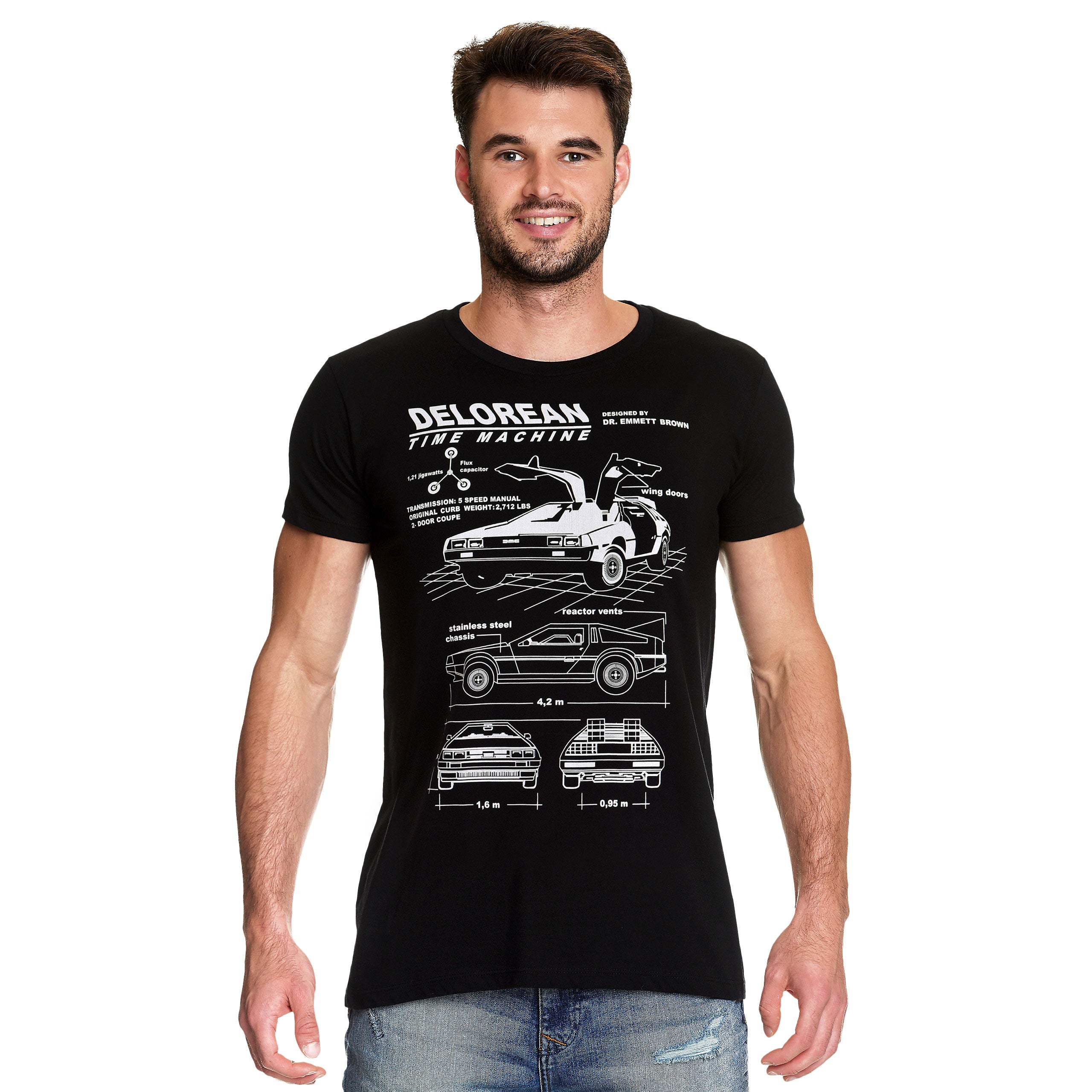 Imagen del producto Regreso al Futuro - Camiseta DeLorean negra