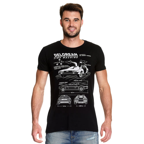 Imagen del producto Regreso al Futuro - Camiseta DeLorean negra