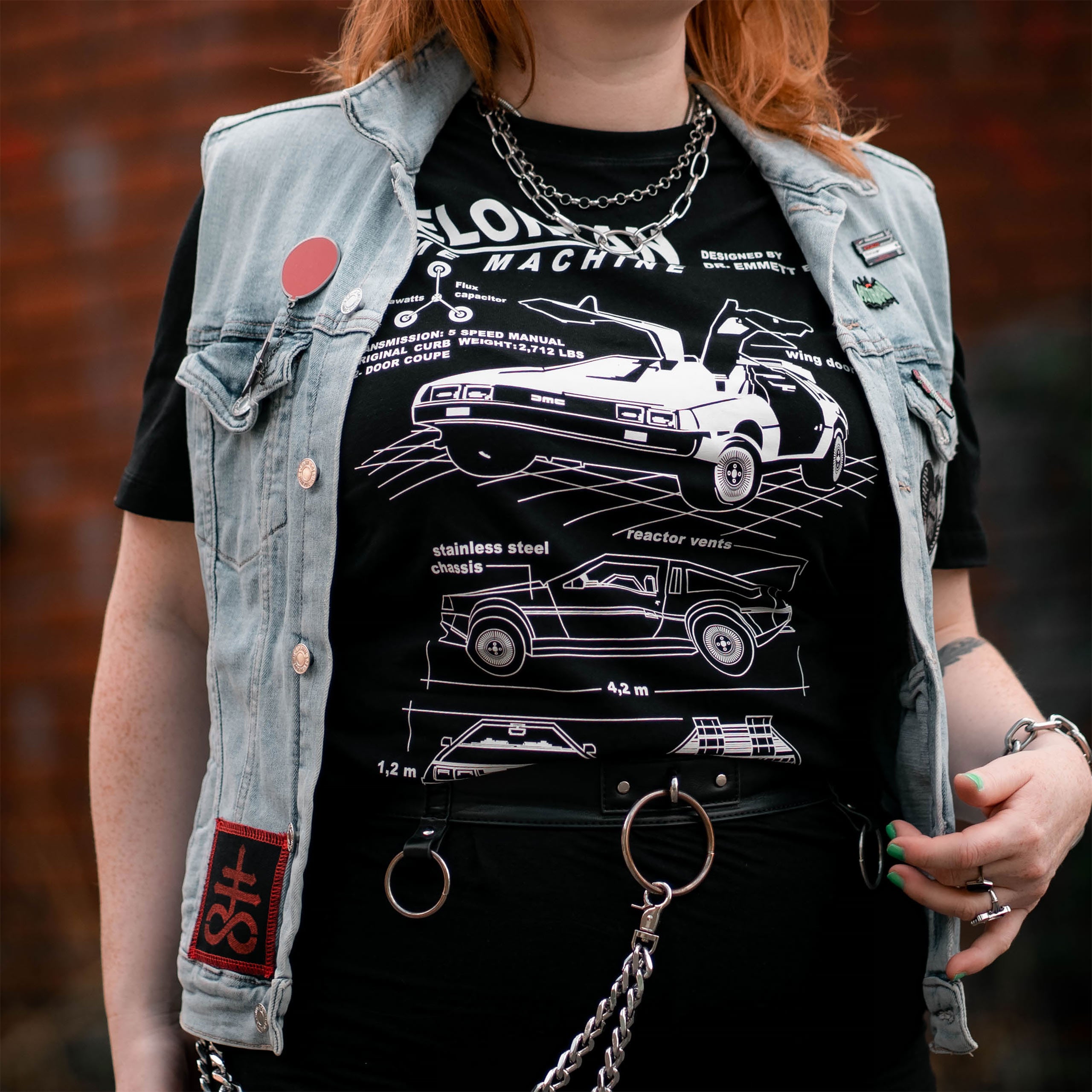 Imagen del producto Regreso al Futuro - Camiseta DeLorean negra