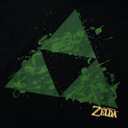Imagen del producto Zelda - Camiseta Negra Mujer Triforce Splatter