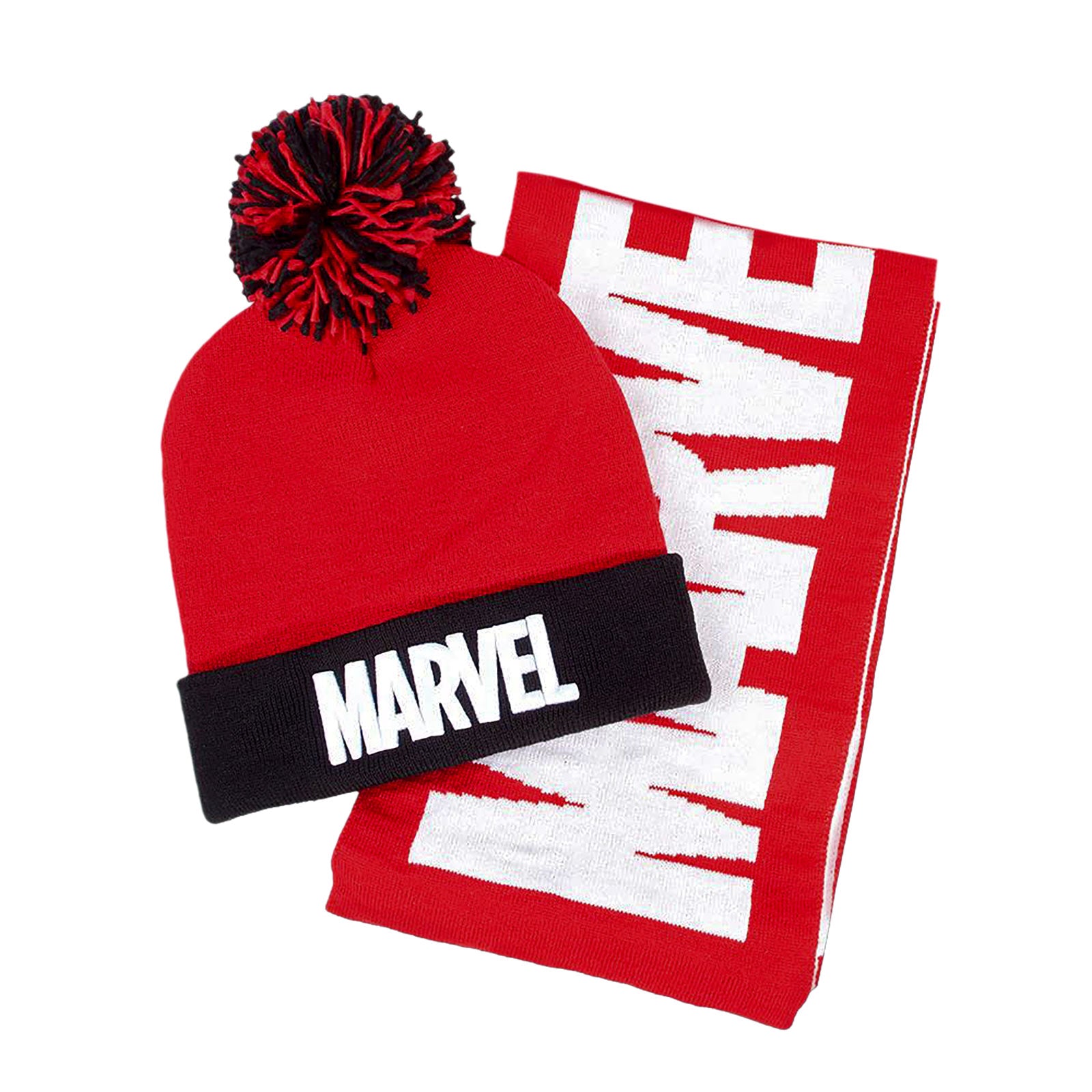 Imagen del producto Conjunto de regalo de gorro y bufanda de Marvel