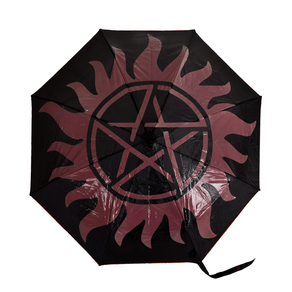 Imagen del producto Supernatural - Paraguas con símbolo de Anti Posesión con efecto Aqua