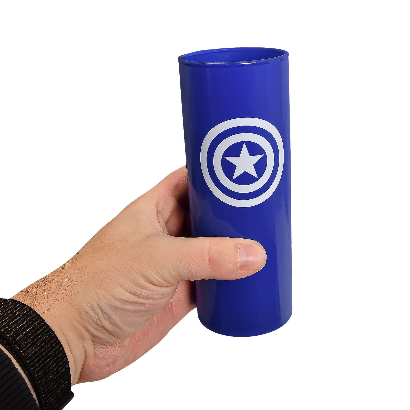 Imagen del producto Capitán América - Vaso con logotipo de escudo azul
