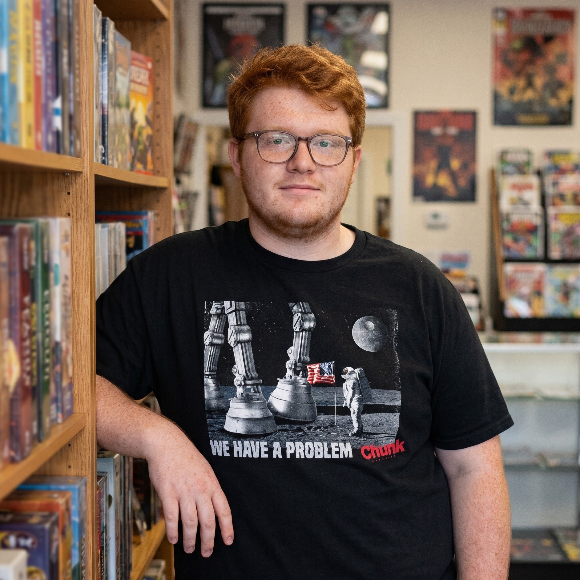 Imagen del producto Camiseta Houston Tenemos un Problema para Fans de Star Wars negra