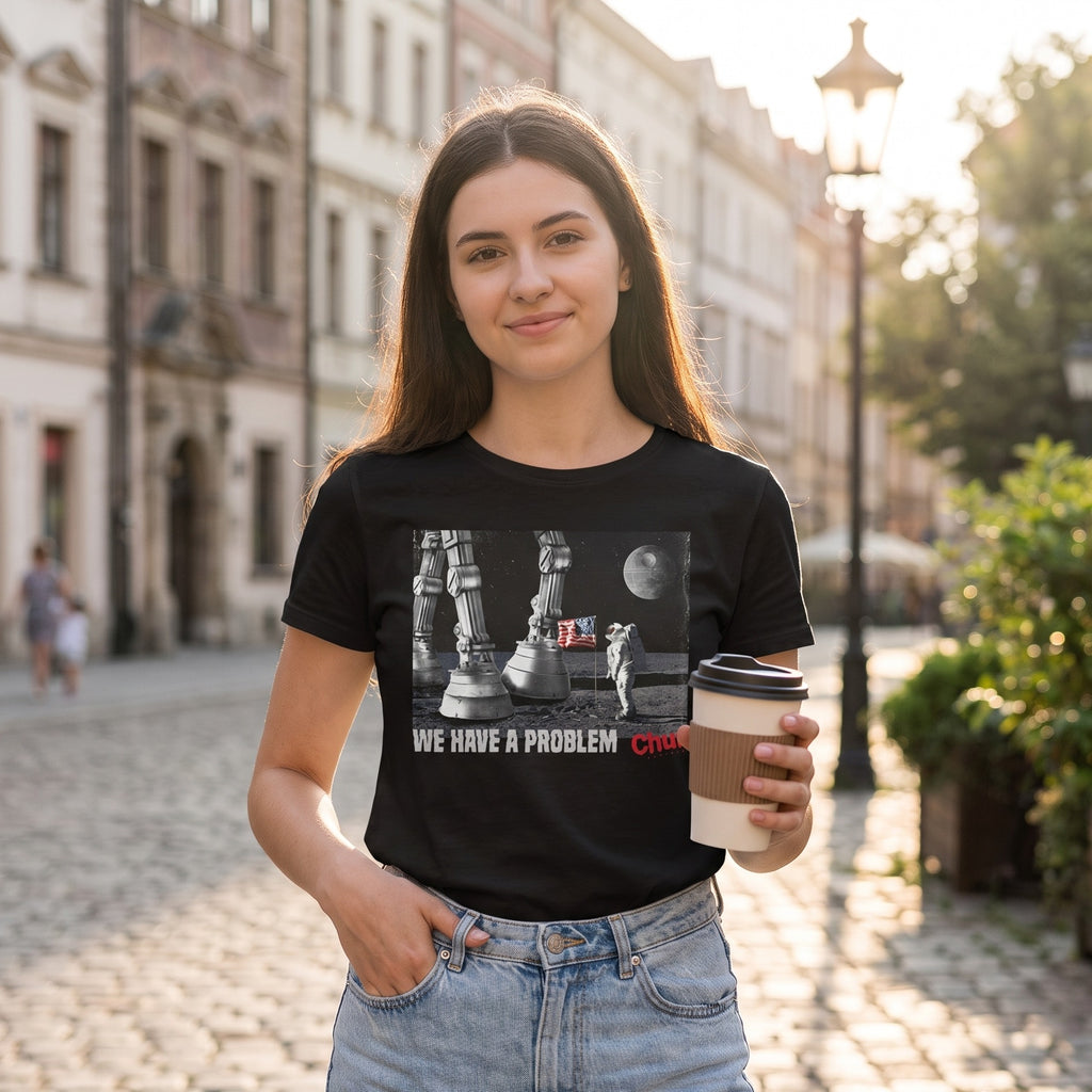 Imagen del producto Camiseta Houston Tenemos un Problema para Fans de Star Wars negra