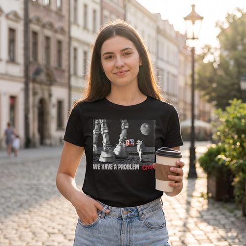 Imagen del producto Camiseta Houston Tenemos un Problema para Fans de Star Wars negra