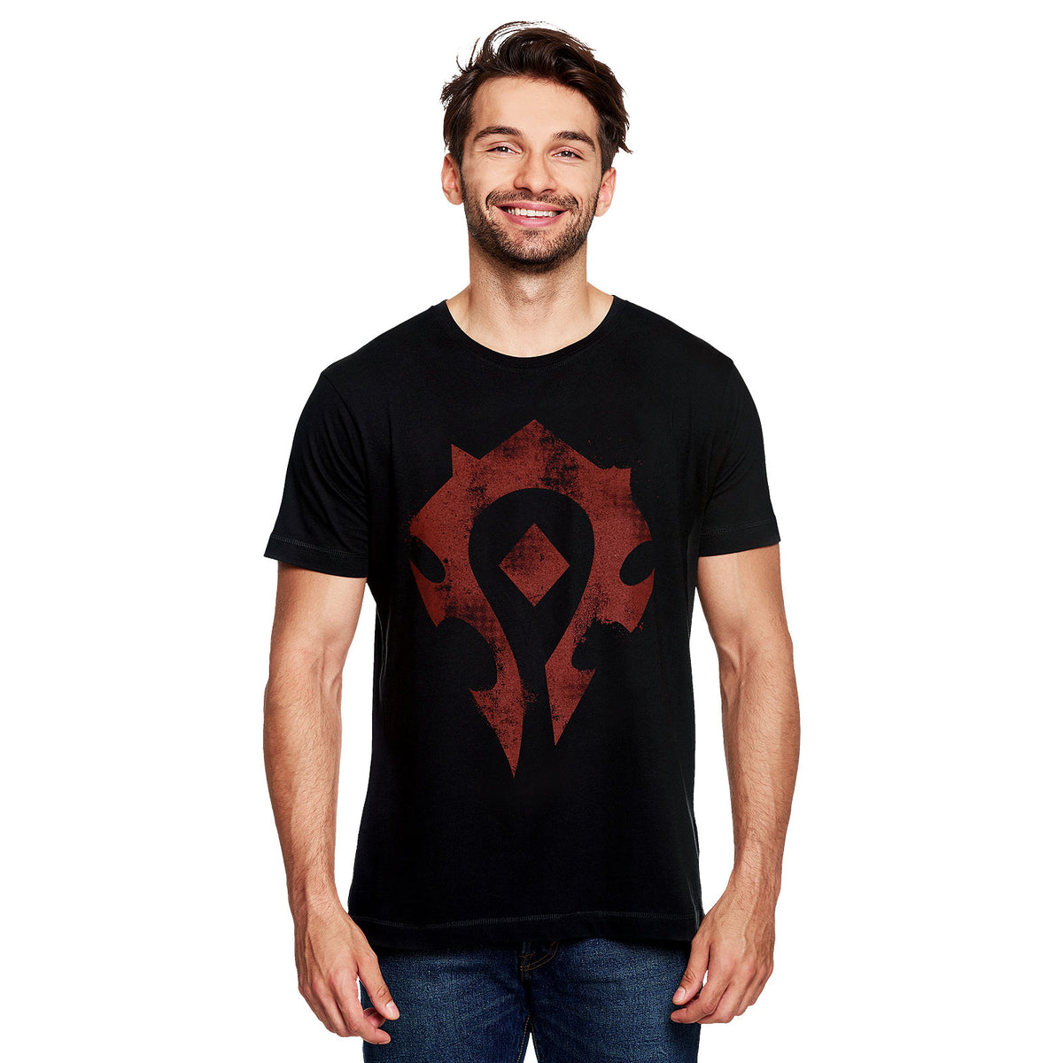 Imagen del producto World of Warcraft - Camiseta negra con logo de la Horda en spray
