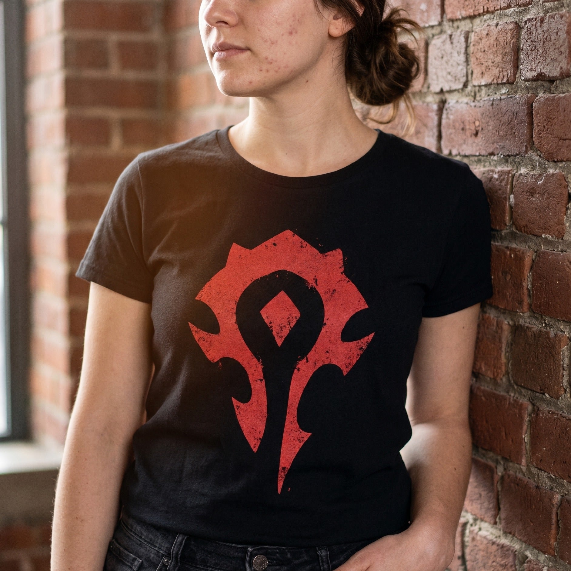Imagen del producto World of Warcraft - Camiseta negra con logo de la Horda en spray