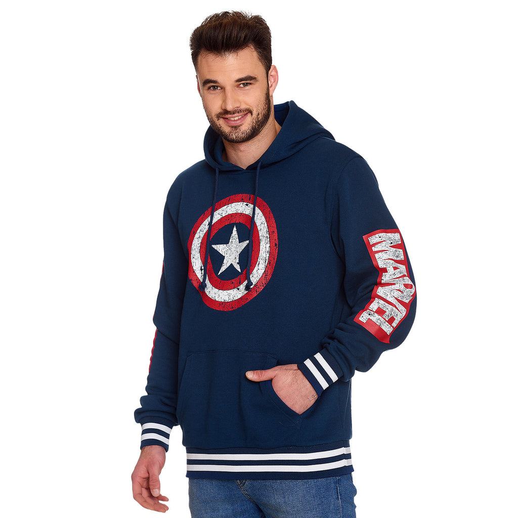 Product image Captain America - Shield Distressed Logo Hoodie blue