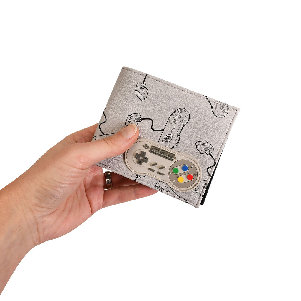 Imagen del producto Nintendo - Cartera gris con controlador SNES
