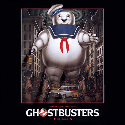 Imagen del producto Ghostbusters - Camiseta negra del hombre de malvavisco