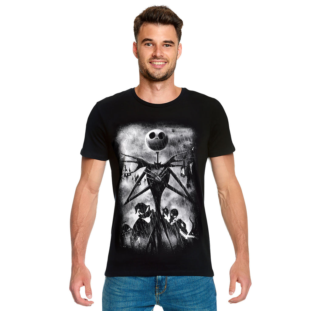 Imagen del producto Nightmare Before Christmas - Camiseta Jack Stormy Skies negra