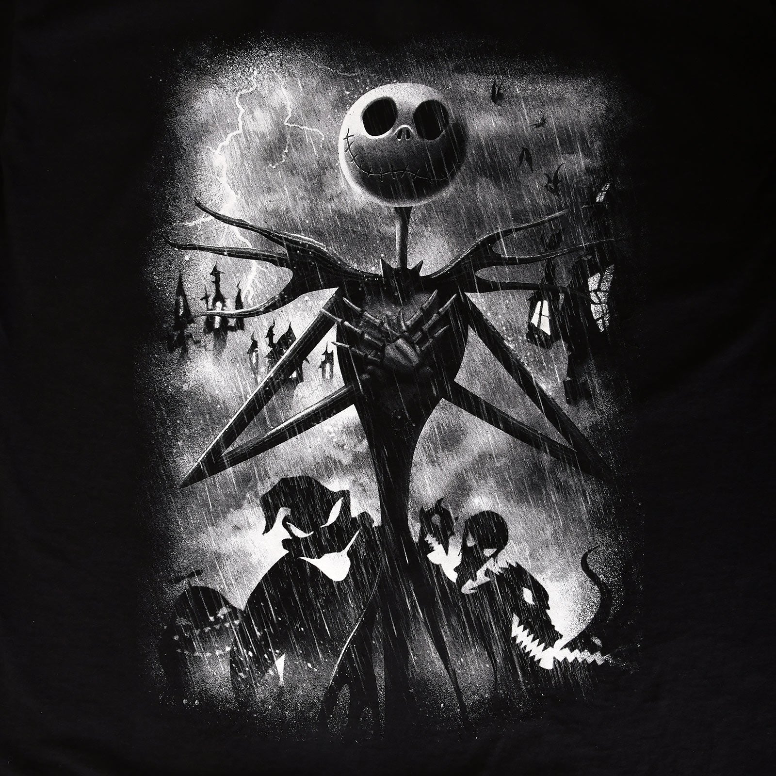 Imagen del producto Nightmare Before Christmas - Camiseta Jack Stormy Skies negra