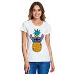 Imagen del producto Lilo & Stitch - Camiseta de Piña Stitch para Mujer Blanca