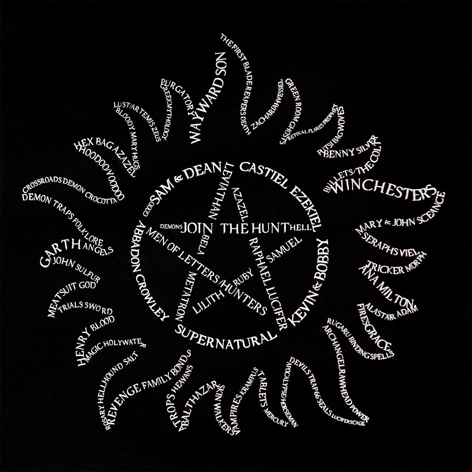 Imagen del producto Supernatural - Sudadera con capucha negra con símbolo Anti Posesión