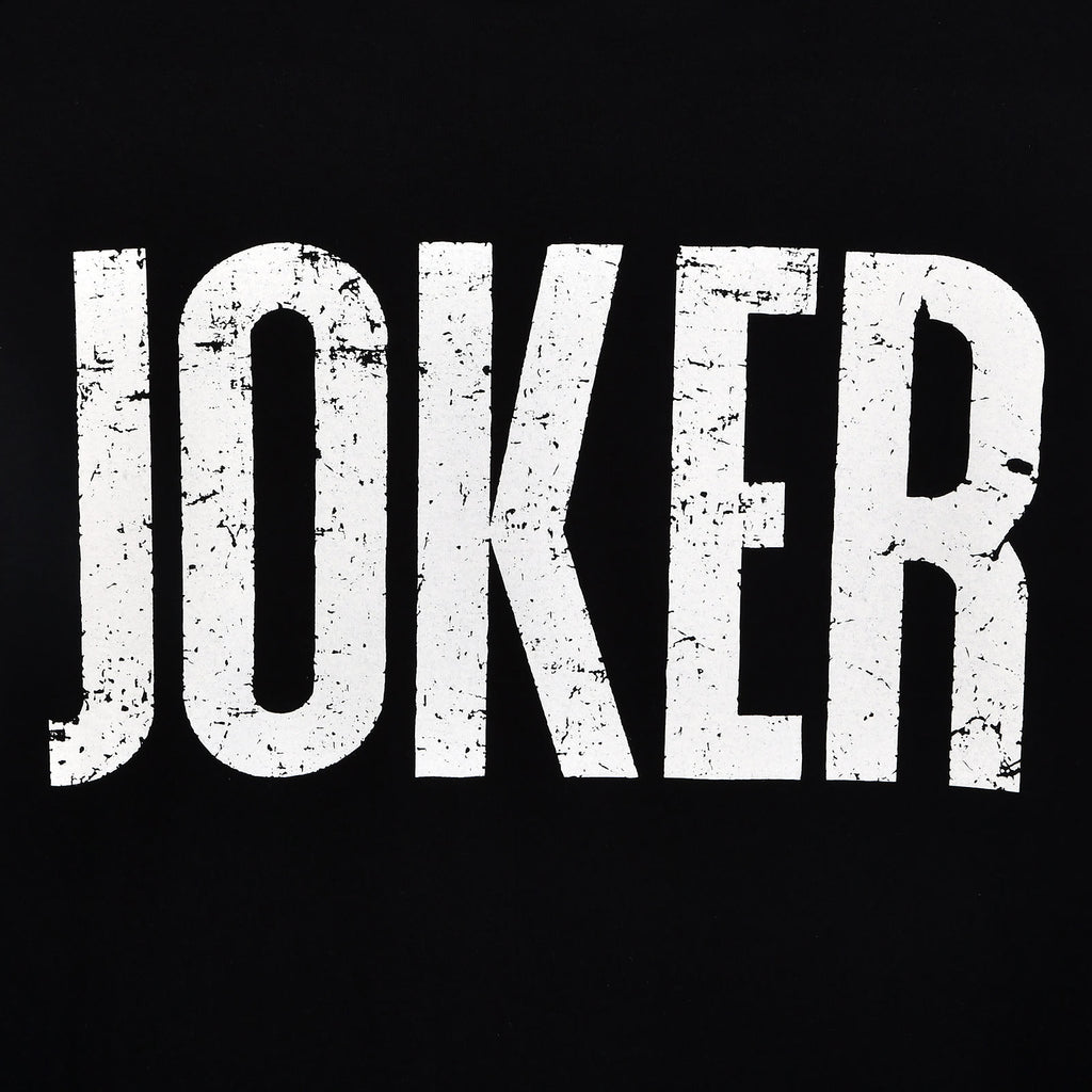 Imagen del producto Camiseta negra con logo de Joker Distressed