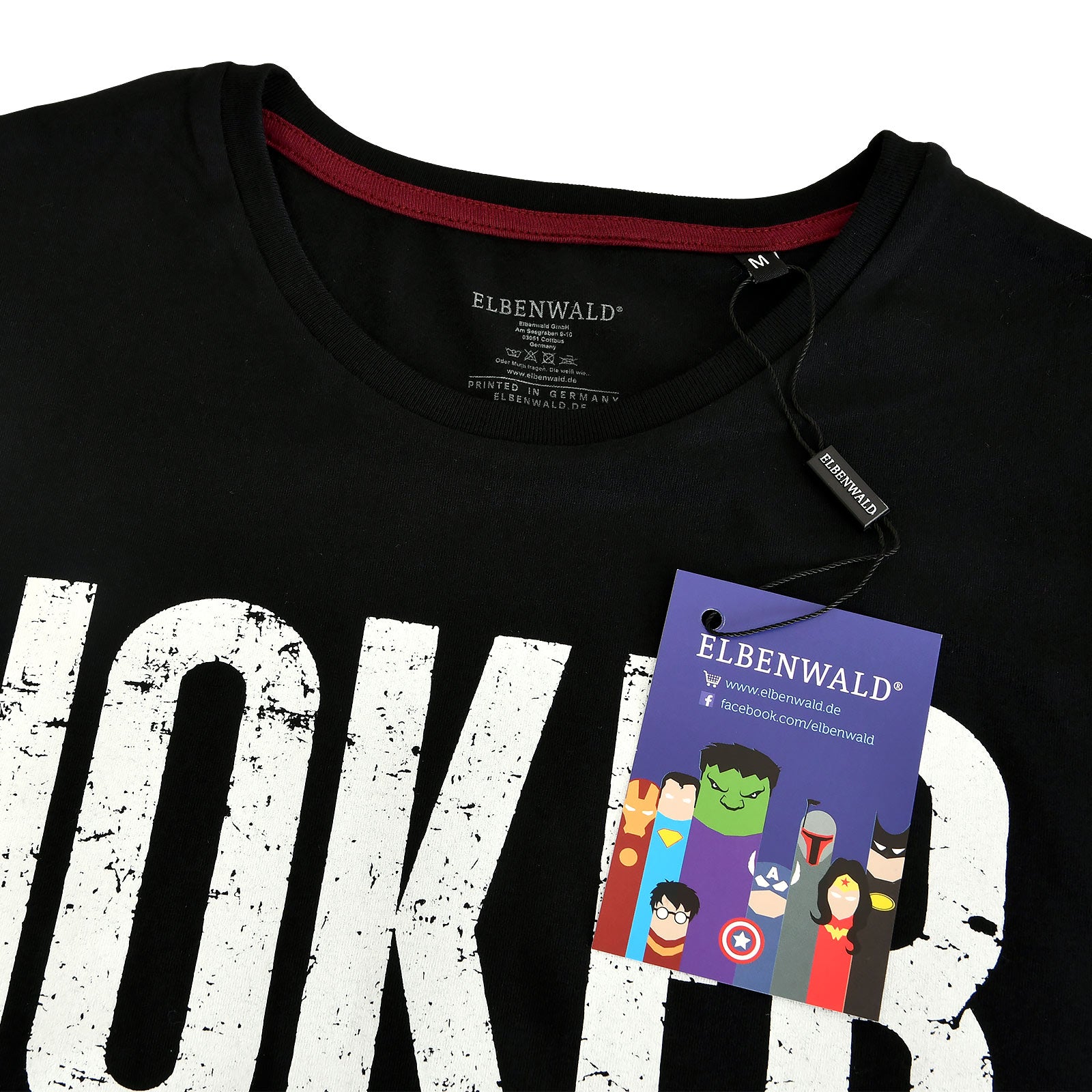 Imagen del producto Camiseta negra con logo de Joker Distressed