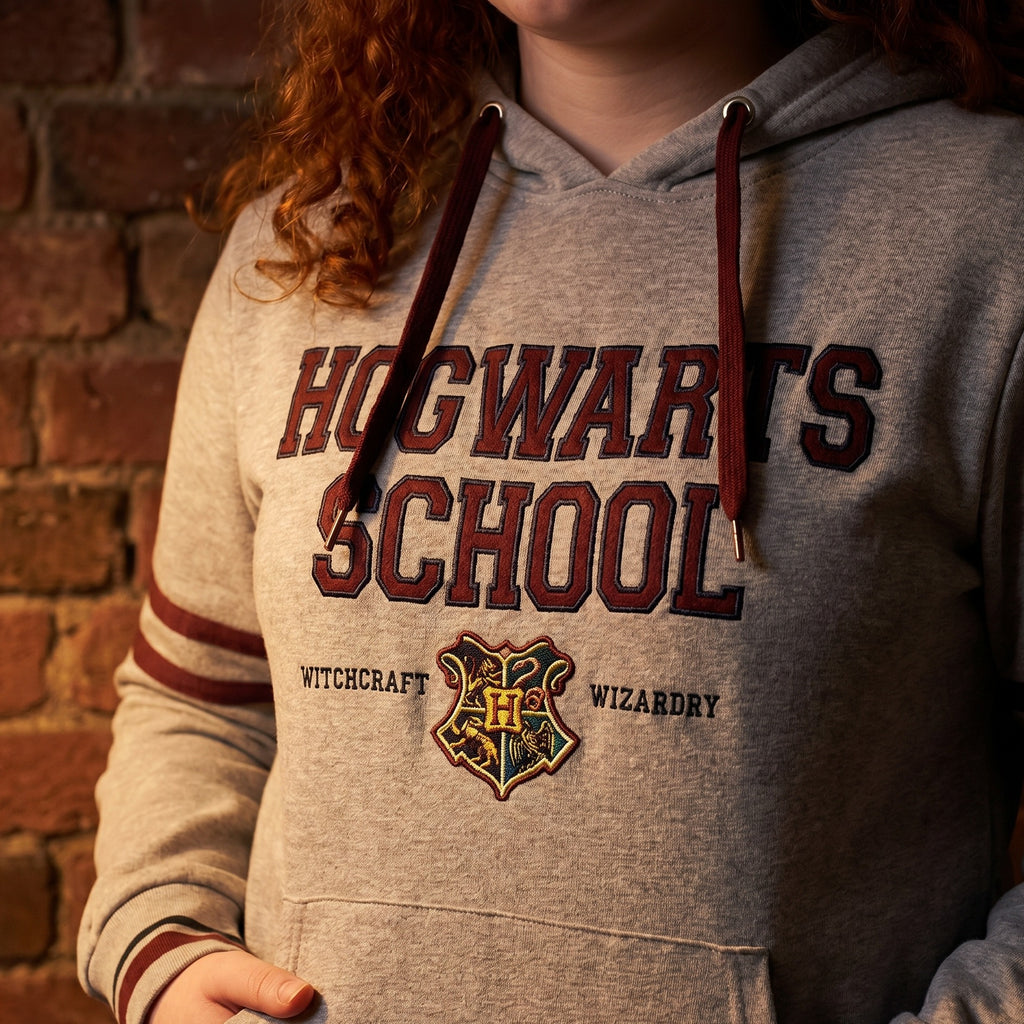 Imagen del producto Harry Potter - Sudadera con capucha de la Escuela Hogwarts gris