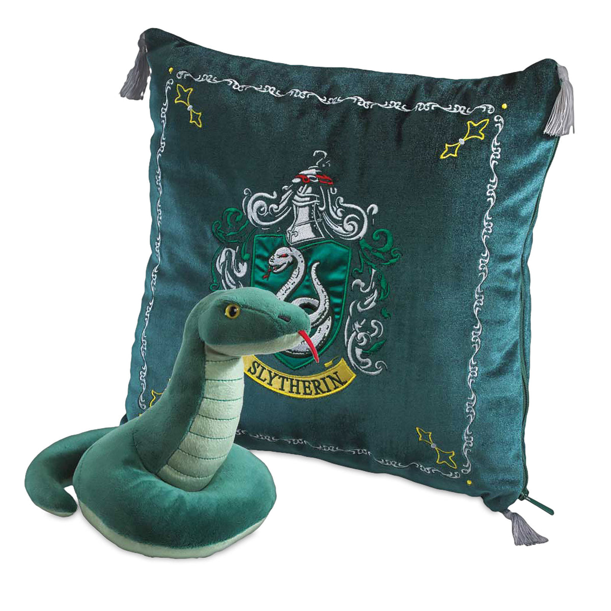 Imagen del producto Harry Potter - Almohada de escudo de Slytherin con figura de peluche