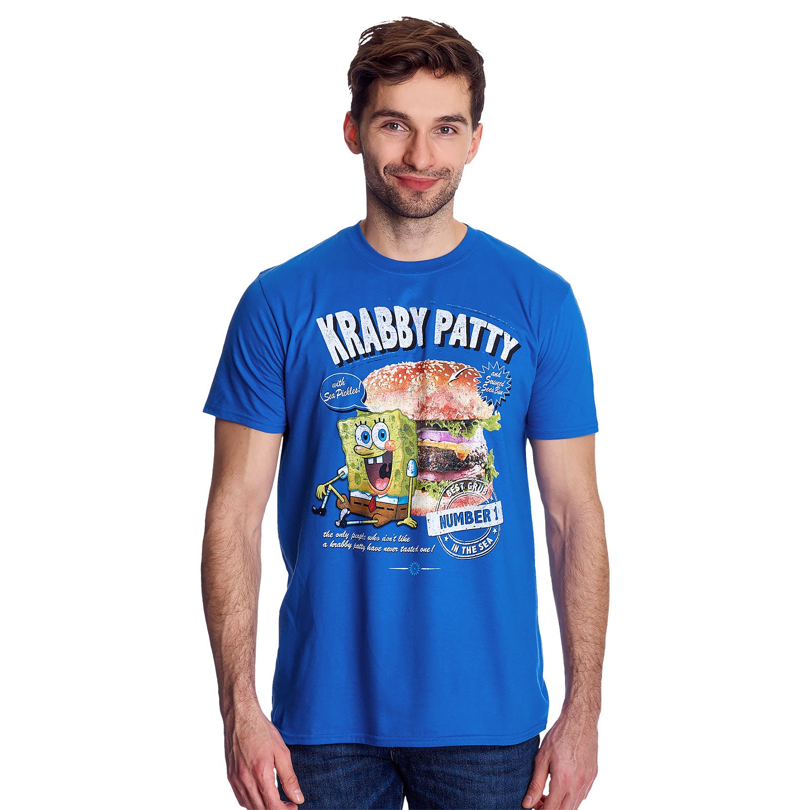 Imagen del producto SpongeBob - Camiseta Krabby Patty azul