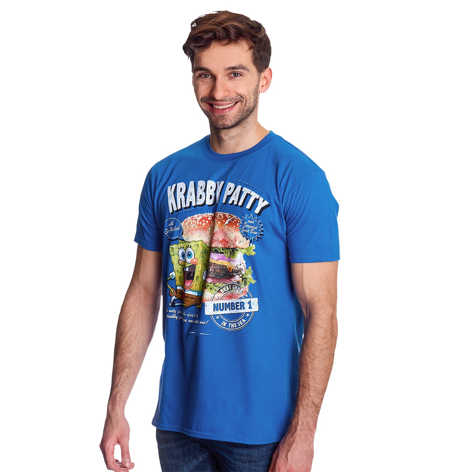 Imagen del producto SpongeBob - Camiseta Krabby Patty azul